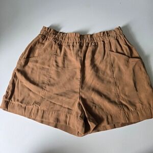 Simply Vera Vera Wang Womens Casual Shorts Elastic Waist With Pockets Tan Brown